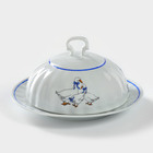 Маслёнка Добрушский завод «Гуси», 500 мл, фарфор, белая - Фото 1