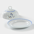 Маслёнка Добрушский завод «Гуси», 500 мл, фарфор, белая - Фото 3