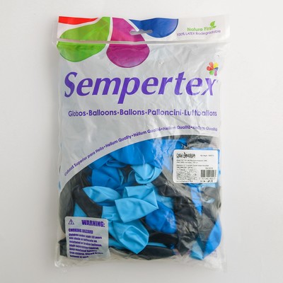 Шар латексный 12", пастель, набор 100 шт., цвет морской МИКС