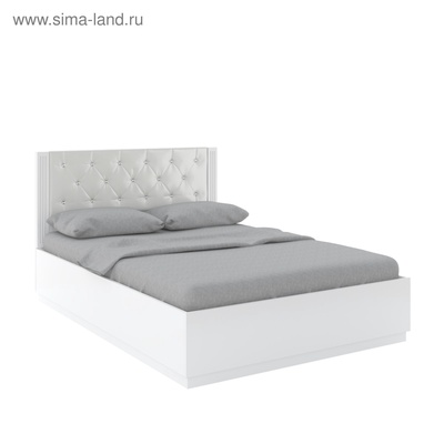 Кровать двуспальная «Тиффани», с подъёмным механизмом, с ортопедическим основанием, спальное место 1400×2000 мм, цвет белый текстурный