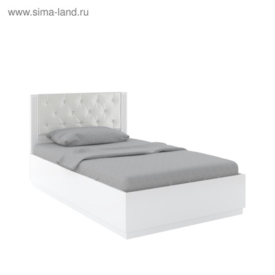 Кровать односпальная «Тиффани», с подъёмным механизмом, с ортопедическим основанием, спальное место 1200×2000 мм, цвет белый текстурный