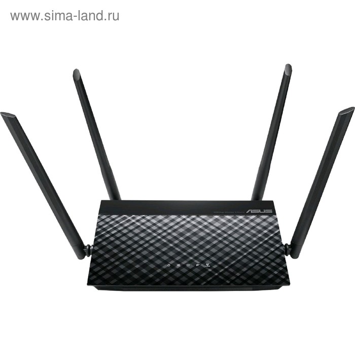 Wi-Fi роутер беспроводной Asus RT-N19 N600, 10/100 Мбит, чёрный