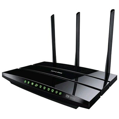 Маршрутизатор беспроводной TP-Link Archer C1200 AC1200, 10/100/1000 Мбит,4G ready, чёрный