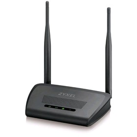 Wi-Fi роутер беспроводной Zyxel NBG-418N v2 (NBG-418NV2-EU0101F) N300, 10/100 Мбит, чёрный   499651