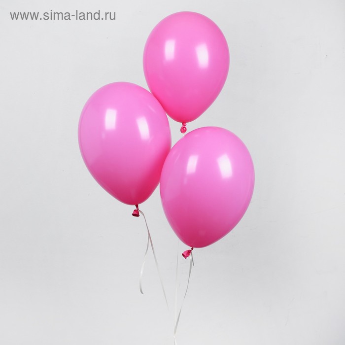 Шар латексный 12", пастель, набор 5 шт., цвет розовый - Фото 1