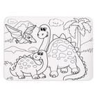 Пазл в рамке «Мир динозавров», 34 детали + раскраска - фото 7313971