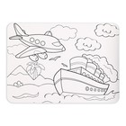 Пазл - раскраска в рамке «Транспорт», 34 детали - Фото 3