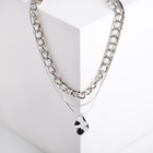 Кулон «Цепь» мятый металл, цвет серебро, 45см - Фото 1