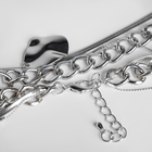 Кулон «Цепь» мятый металл, цвет серебро, 45см - Фото 3