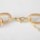 Кулон "Цепь" речной жемчуг, цвет белый в золоте, 40см - фото 25616787