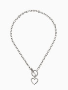 Кулон «Цепь» сердечко, цвет серебро, 45 см - Фото 1