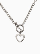 Кулон «Цепь» сердечко, цвет серебро, 45 см - Фото 4