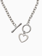 Кулон «Цепь» сердечко, цвет серебро, 45 см - Фото 3