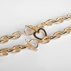 Колье «Цепь» сердечко, цвет золото, 45см - Фото 2