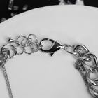 Браслет металл «Цепь» две нити крестик, цвет серебро, 17 см - Фото 2