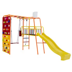 Детский спортивный комплекс уличный Street 3 Smile, 3740 × 2320 × 2590 мм, цвет оранжевый/радуга