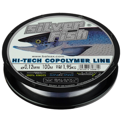 Леска BALSAX Silver Fish box, диаметр 0.12 мм, тест 1.95 кг, 100 м