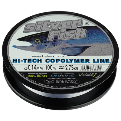 Леска BALSAX Silver Fish box, диаметр 0.14 мм, тест 2.75 кг, 100 м