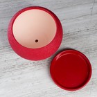 Горшок для цветов "Шар", шёлк, вишнёвый, керамика, 2 л - Фото 2