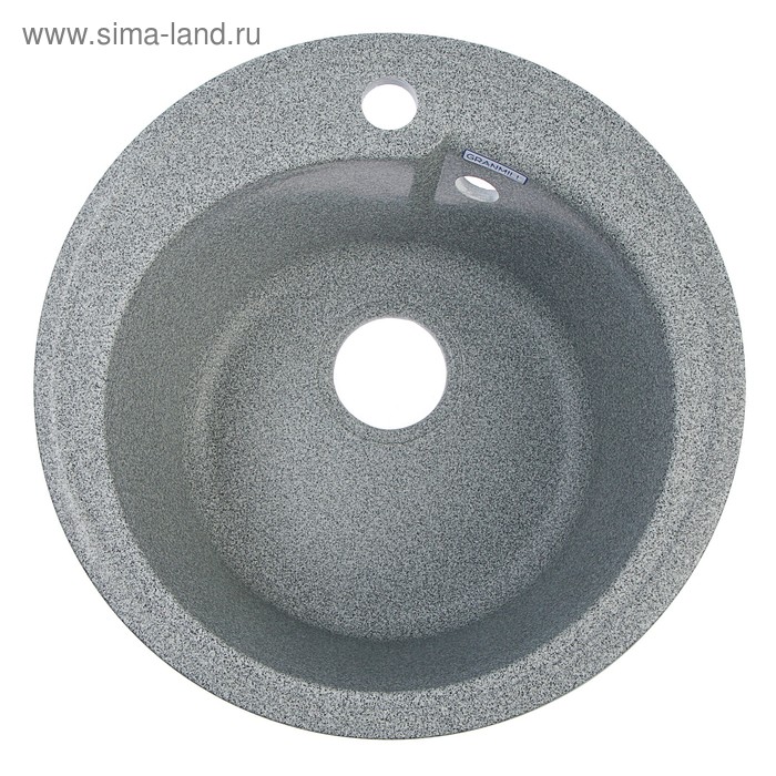 Мойка кухонная из камня GRANMILL 19, d=440 мм, глубина 18 см, темно-серая