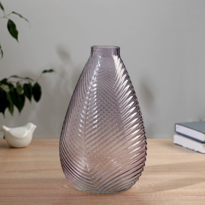 Ваза «Киркинес» лиловый Матильда, d=5.5 см, 25.5×15 см, стекло