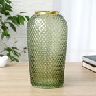 Ваза «Киркинес», 2.5 л, d=8.5 см, 26×13 см, стекло, оливковый - фото 35234661