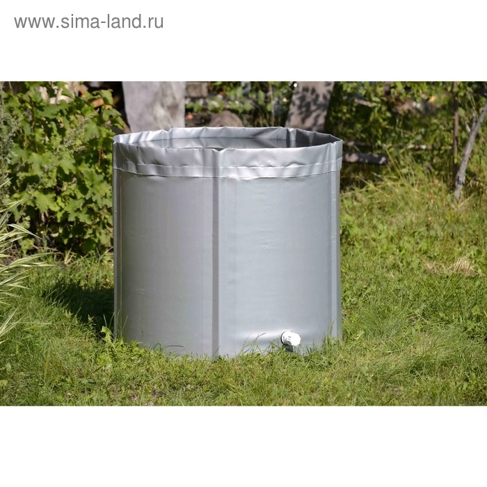 Бочка мягкая, 500 л, ПВХ, высота 100 см, с крышкой - Фото 1