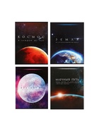 Тетрадь 48 листов в клетку, Calligrata «Космос», серые листы, МИКС - Фото 1