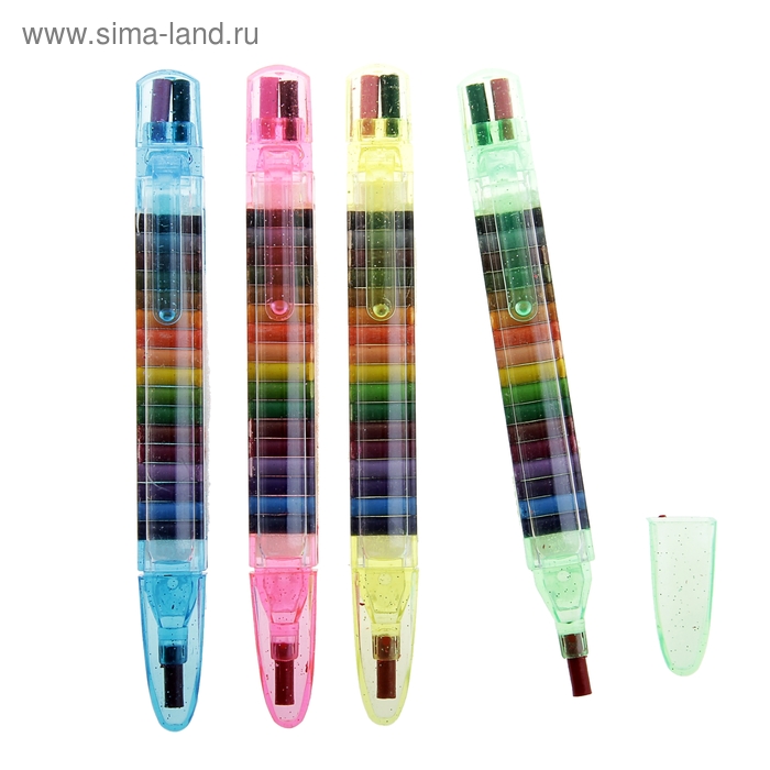 Набор цветных карандашей, 4 шт., со сменными грифелями, 18 цветов - Фото 1