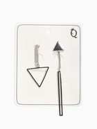 Серьги висячие «Геометрия» треугольники, цвет серебро, 12 см - Фото 6