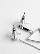 Серьги висячие «Геометрия» треугольники, цвет серебро, 12 см - Фото 8