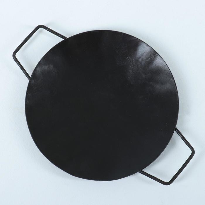 Сковорода садж "Вороненый" диаметр 30 см, толщина стали 2 мм - фото 1911446450