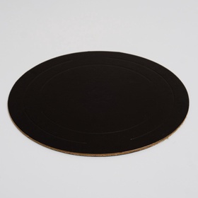 Подложка для торта усиленная 24 см, черно - белая, 3.2 мм (комплект 5 шт)