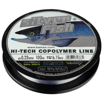 Леска BALSAX Silver Fish box, диаметр 0.22 мм, тест 6.15 кг, 100 м