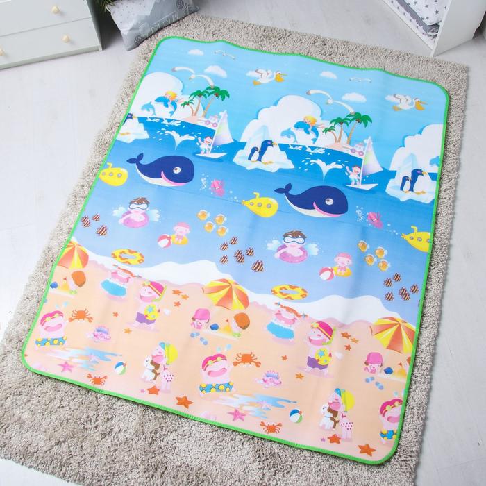 Игровой коврик для детей на фольгированной основе «Море и пляж», размер 180х150x0,5 см, Крошка Я - фото 1908558153