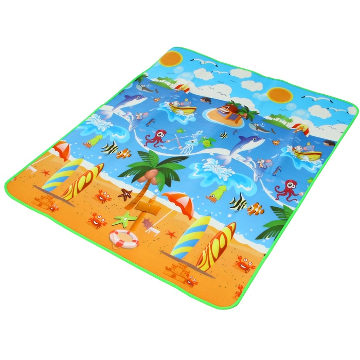 Игровой коврик для детей на фольгированной основе «Солнечный пляж», размер 177х145x0,5 см, Крошка Я - фото 1889448930
