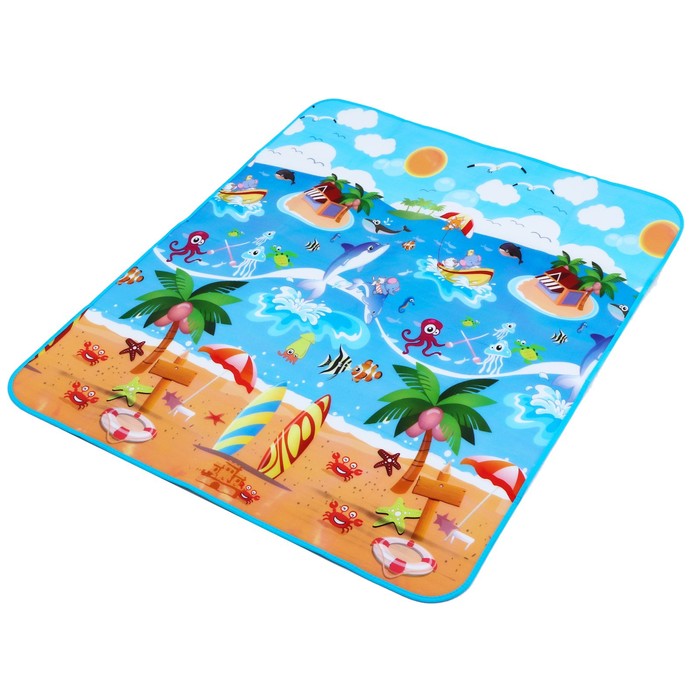 Игровой коврик для детей на фольгированной основе «Солнечный пляж», размер 177х145x0,5 см, Крошка Я - фото 1908558166