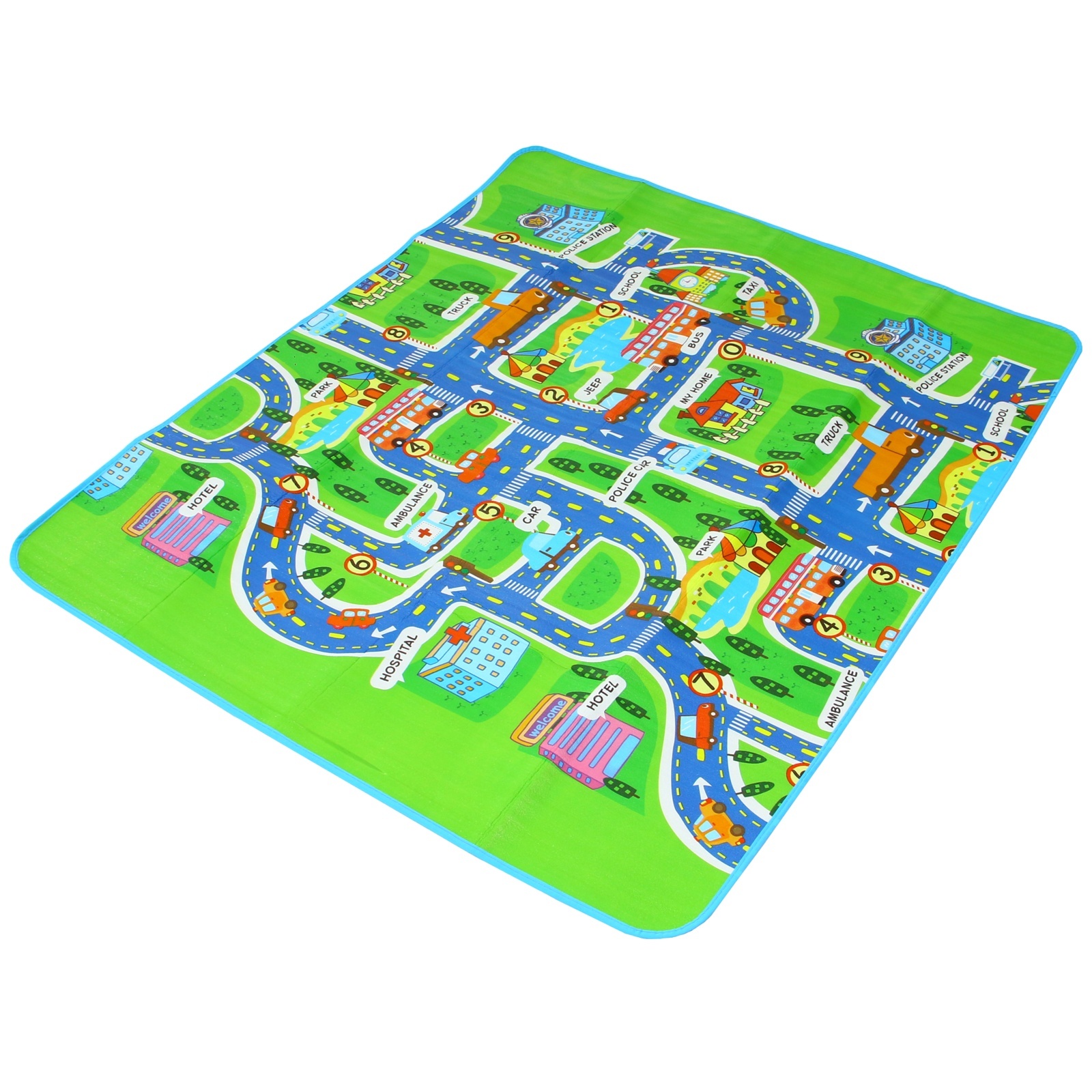 Игровой коврик для детей на фольгированной основе «Веселые дороги ...