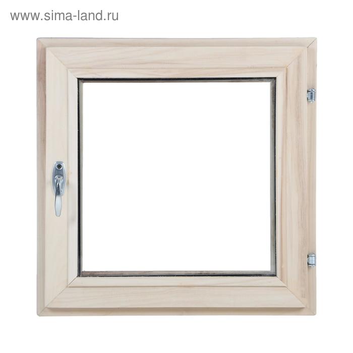 Окно, 50×50см, однокамерный стеклопакет, из липы - Фото 1