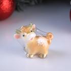 Свеча декоративная "Бычок со снежинкой", микс, 7,5×4×6,2 см - Фото 5