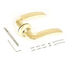 Комплект ручек «АЛЛЮР АРТ» «ФОСТЕР» SB/PB (1676), цвет матовое золото, золото - Фото 2