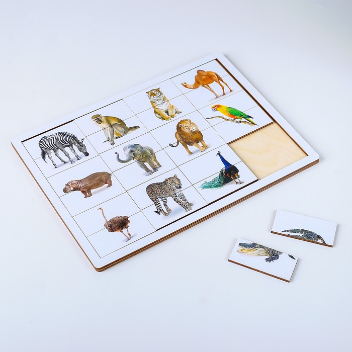 Карточки Домана с пазлами «Зоопарк» - фото 1877600944