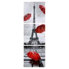 Модульная картина "Дождливый Париж" (3-35х35) 35х105 см - фото 299203946
