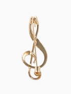 Брошь «Скрипичный ключ» классика, чёрная в золоте - Фото 2