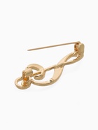 Брошь «Скрипичный ключ» классика, чёрная в золоте - Фото 3