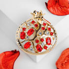 Брошь «Гранат», цвет красный в золоте - Фото 1
