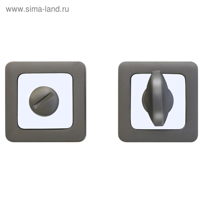 Сантехническая завертка к ручкам «АЛЛЮР АРТ» BK-S1 MBN/CP(4142), графит, хром - Фото 1