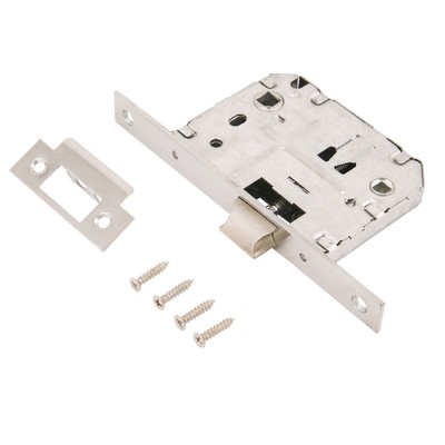 Защёлка «АЛЛЮР АРТ» L7050S CP, без ручек с фиксатором, планка 18 мм, цвет хром