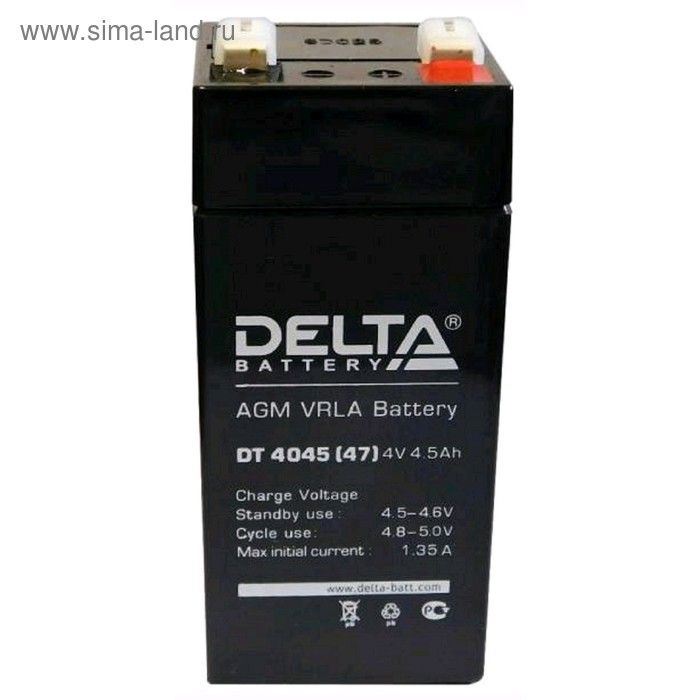 Аккумуляторная батарея Delta DT 4045 (47), 4 В, 4.5 А/ч - Фото 1