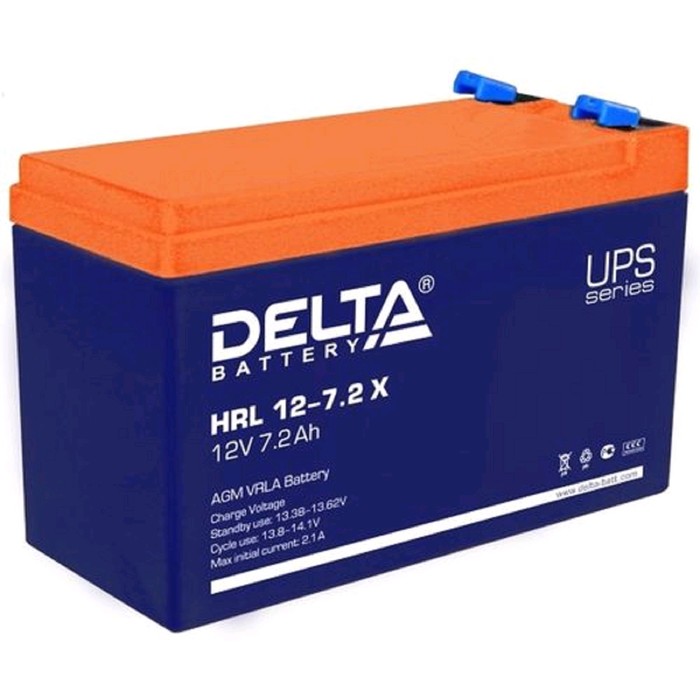 Аккумуляторная батарея Delta HRL 12-7.2 X, 12 В, 7.2 А/ч